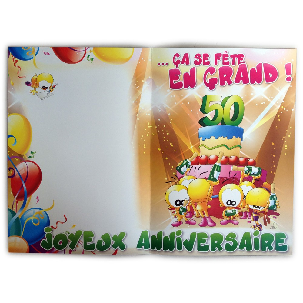 Carte GIGA Géante 50 ans anniversaire - 14,95 €