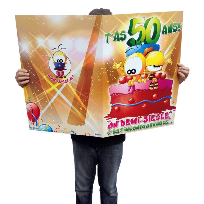 Carte GIGA Géante 50 ans anniversaire
