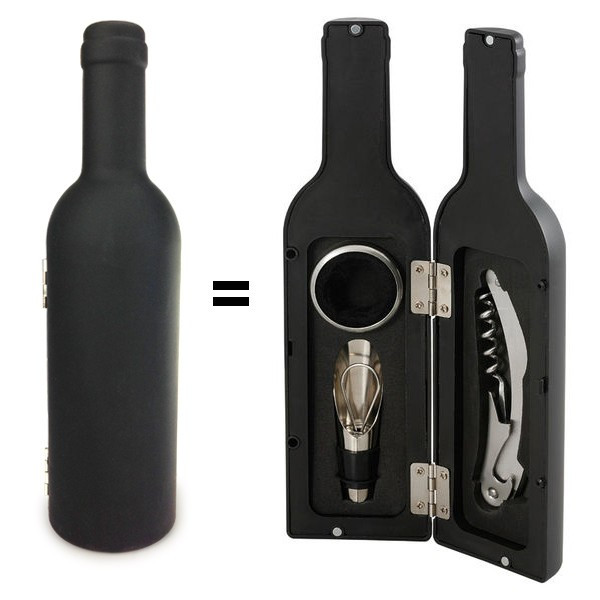 Coffret cadeau bouteille de vin accessoires tire-bouchon