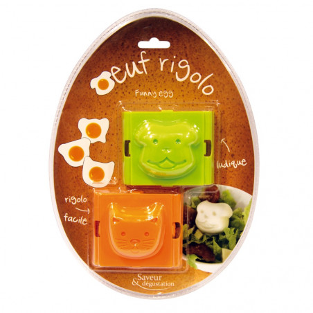 Duo moules à oeufs durs animaux