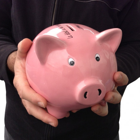 Tirelire cochon rose géante