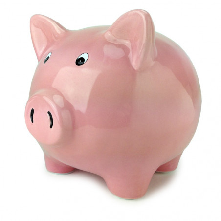 Tirelire cochon rose géante