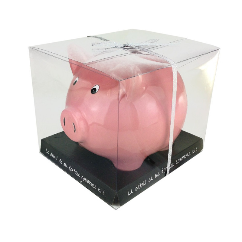 Tirelire cochon rose géante