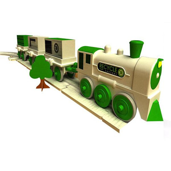 Kit train avec fabrication de rails recyclés