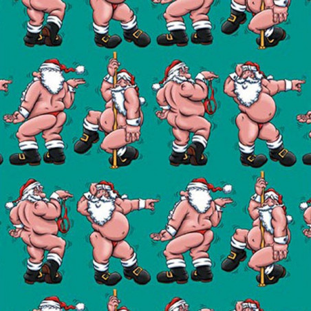 Papier cadeau Père Noël strip