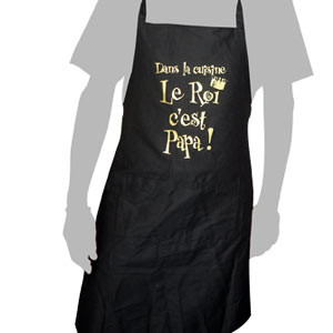 Photo Tablier "Dans la cuisine, le roi c'est Papa !"