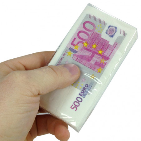 Mouchoirs en papier billets de 500 euros