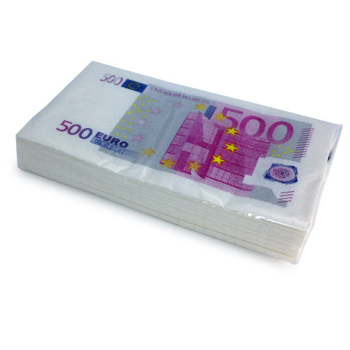 Mouchoirs en papier billets de 500 euros