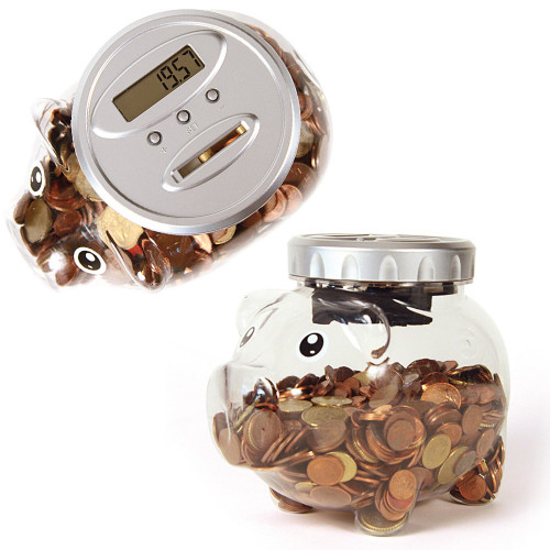 Tirelire cochon compteur digital