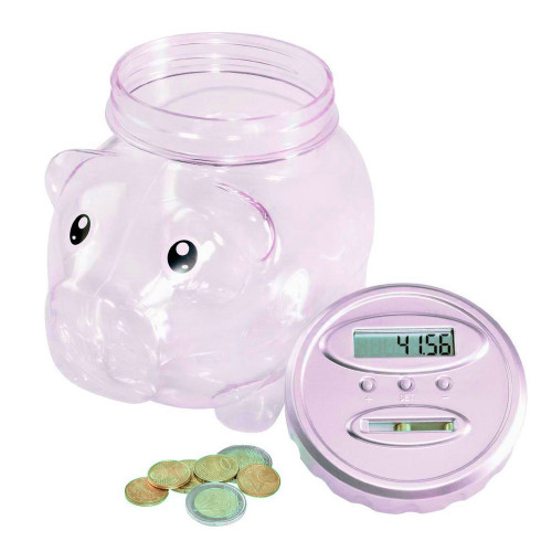 Tirelire cochon compteur digital