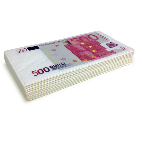 Serviettes en papier billets de 500 euros