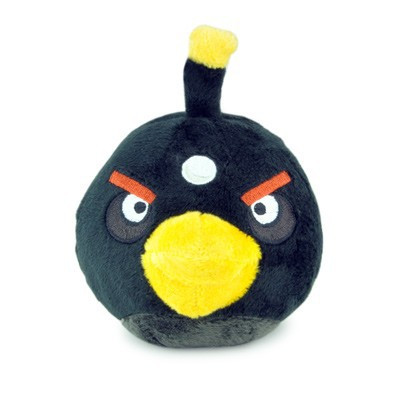 Angry birds Noir peluche sonore