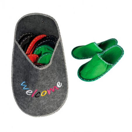 Chausson Géant Welcome avec 5 paires de pantoufles pour invités
