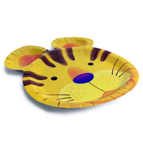 Assiettes en carton animaux par 6