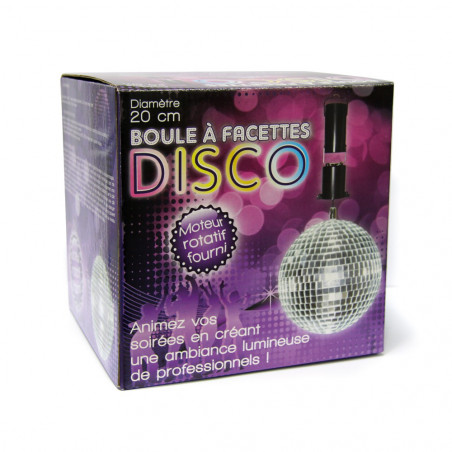 Boule à facettes avec moteur rotatif