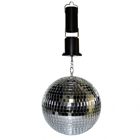 Boule à facettes avec moteur rotatif