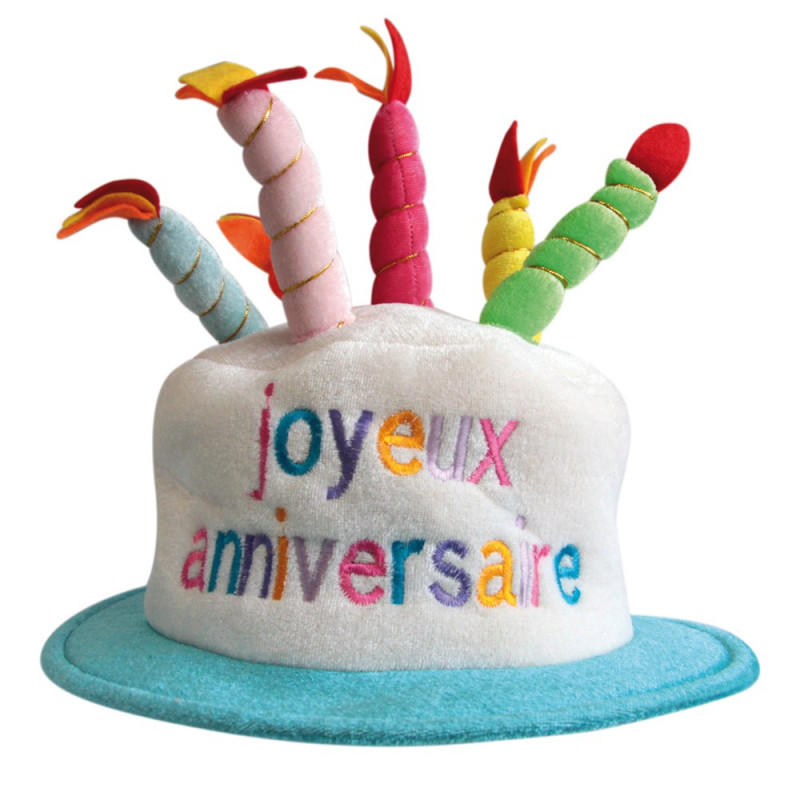Chapeau anniversaire et ses bougies