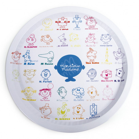 Plateau métal Monsieur Madame