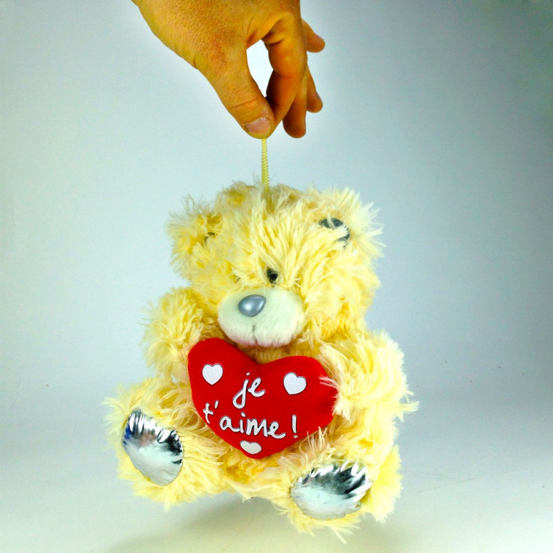 Peluche Ours Cœur Saint-Valentin - Je T'aime - 20x15 Cm - NEUF