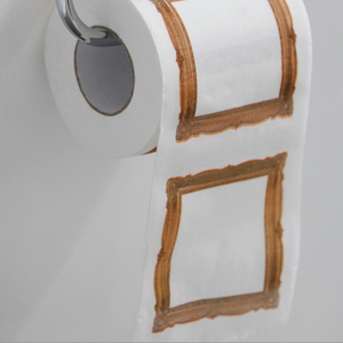 Papier toilette cadre oeuvre d'art