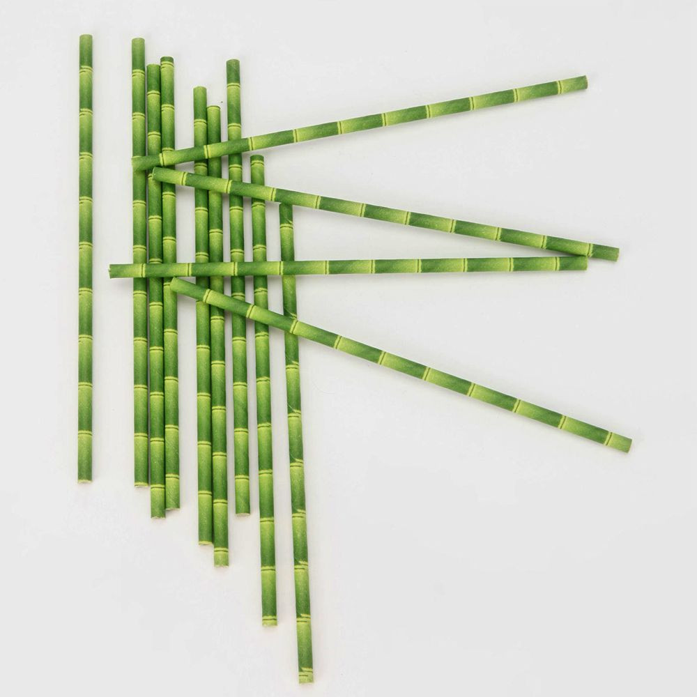 Lot De 100 Pailles En Papier Jaunes Naturestar Jumbo - Diamètre 8 Mm, Longueur 250 Mm, écologique Et Rigide - 8