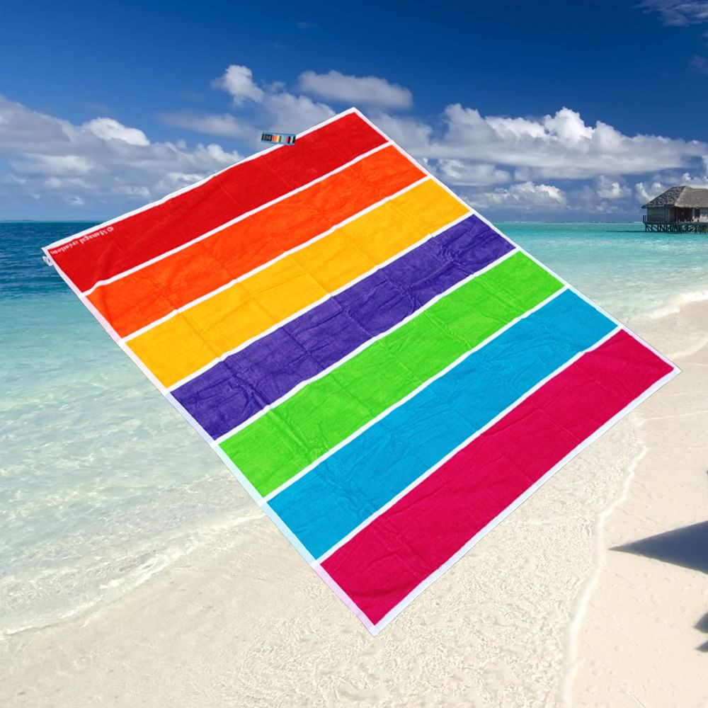 Drap de plage bi-place multicolore