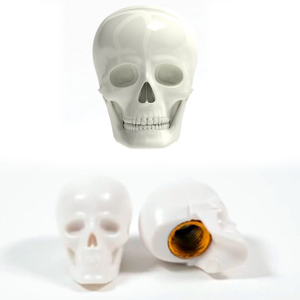 Bouchon de Valve lumineux en forme de crâne, 1 à 4 pièces, pour