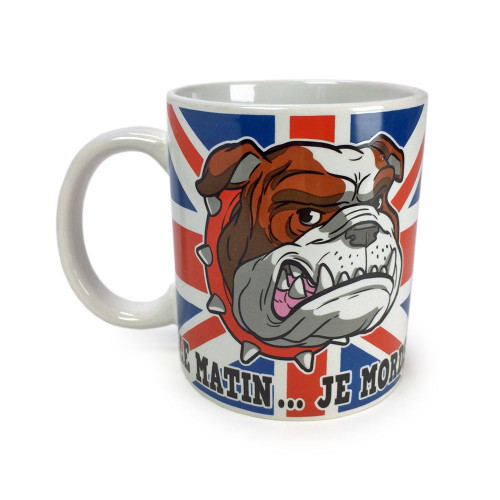 Mug London Bulldog "Le matin...je mords"