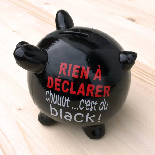 Tirelire cochon rien à déclarer