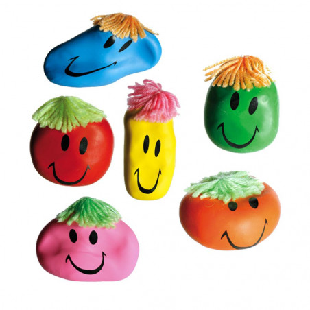 Balle anti-stress chevelue