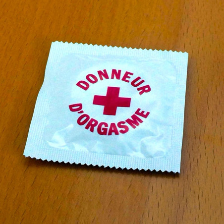 Préservatif humoristique Donneur d'orgasme