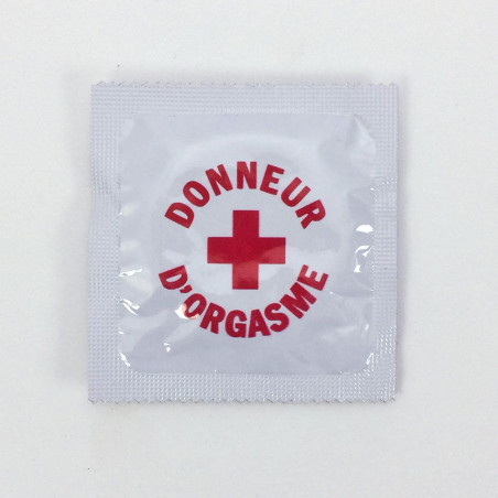 Préservatif humoristique Donneur d'orgasme