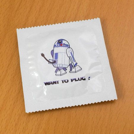 Préservatif humoristique Want to plug?