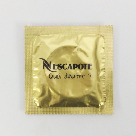 Préservatif humoristique Nescapote