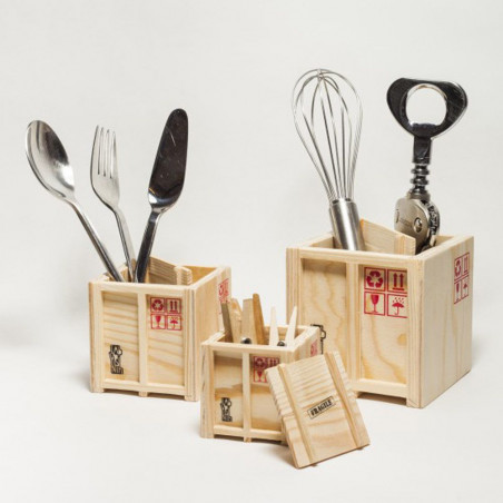 Pot à crayons caisses de transport emboîtables