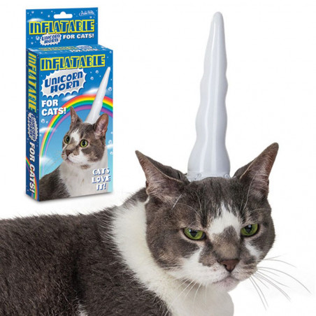 Corne de licorne gonflable pour chat