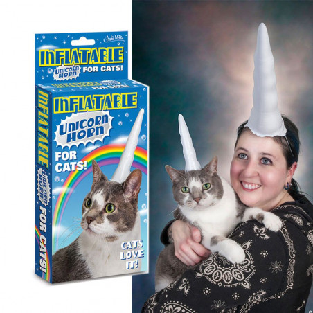 Corne de licorne gonflable pour chat