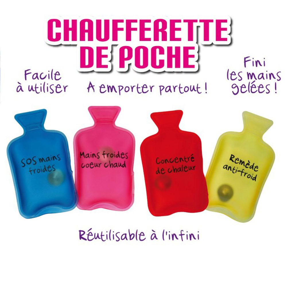 Mini Bouillotte Chaufferette Chauffe-Main de Poche Réutilisable