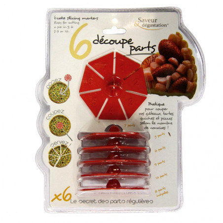 Set de 6 découpe parts