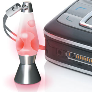 Vente Mini lampe magma, bijou pour portable.