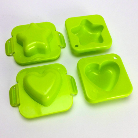 Moules à œufs cœur et étoile