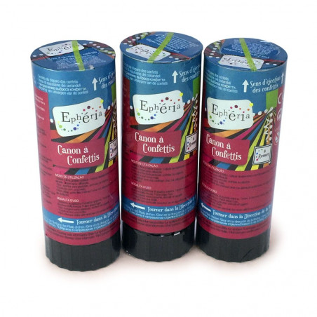 3 mini canons à confettis