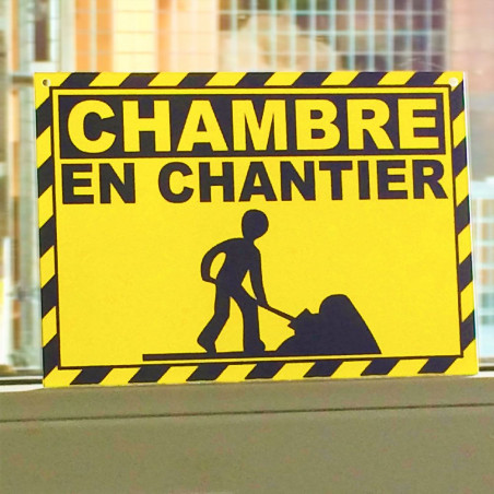 Plaque de porte Chambre en chantier
