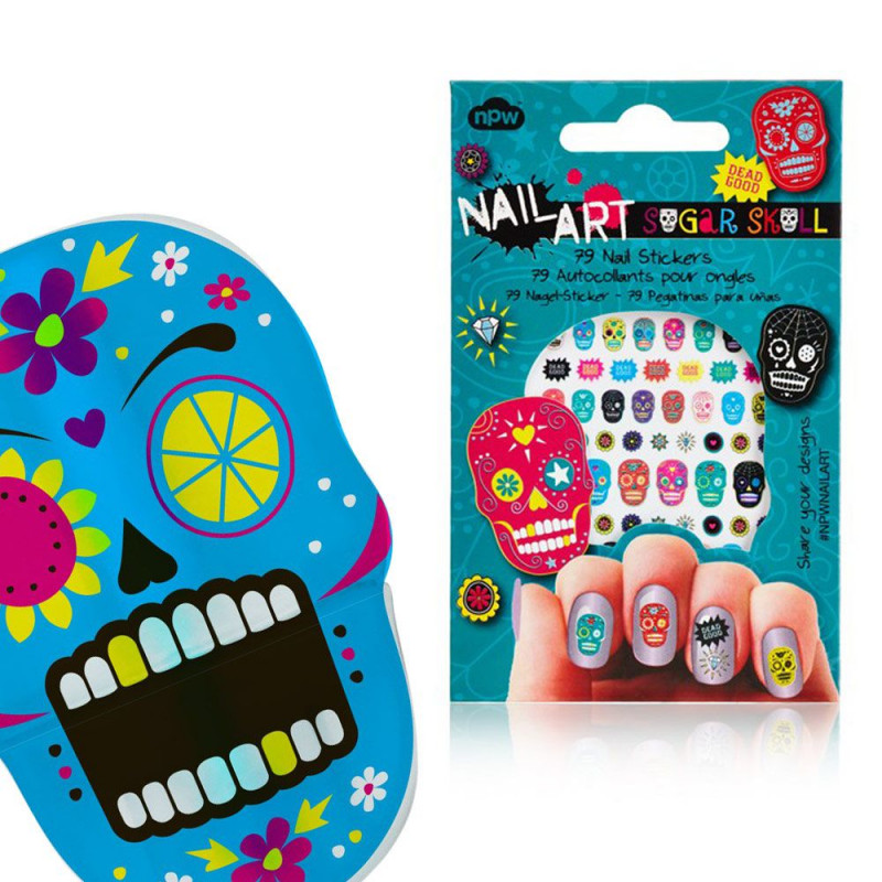 Nail art stickers crânes mexicains