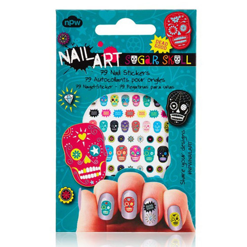 Nail art stickers crânes mexicains