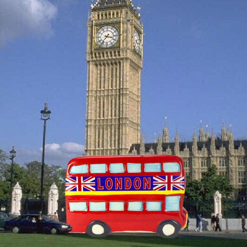 Tirelire bus anglais