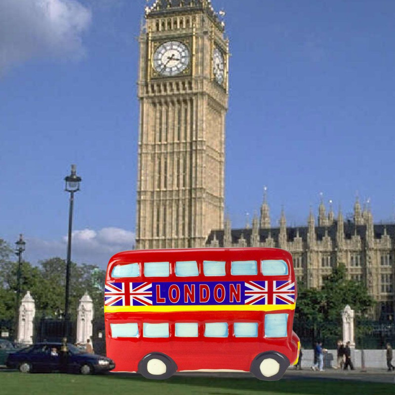 Tirelire bus anglais