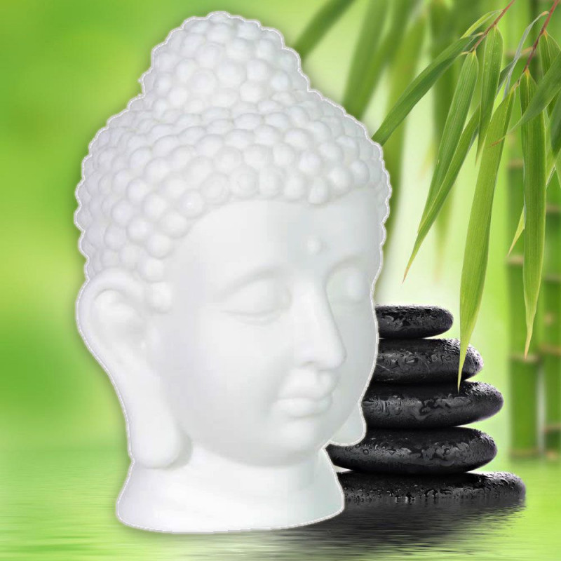 Tête de bouddha lumineuse