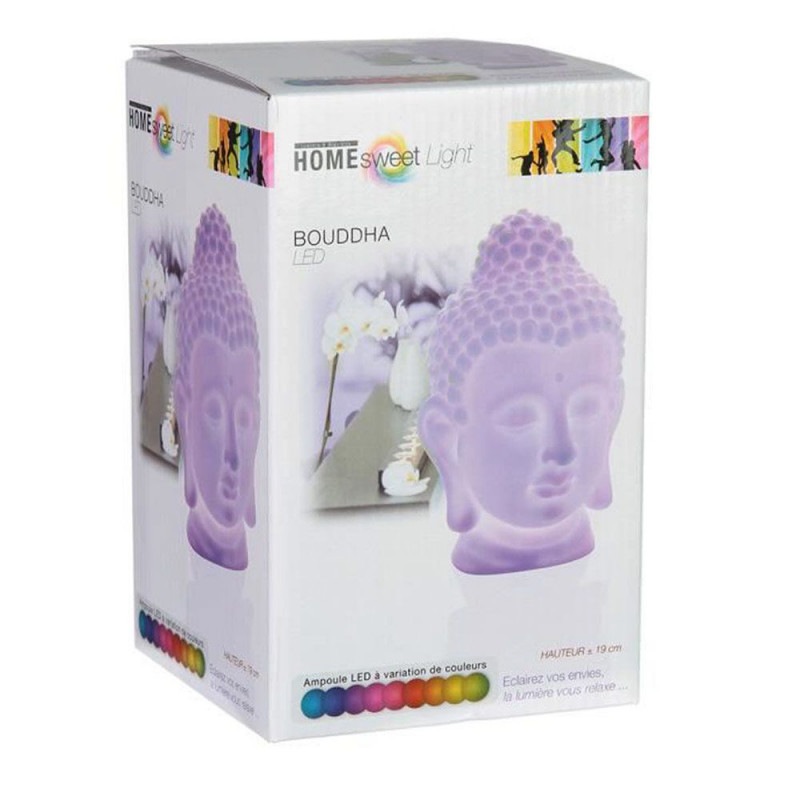 Tête de bouddha lumineuse