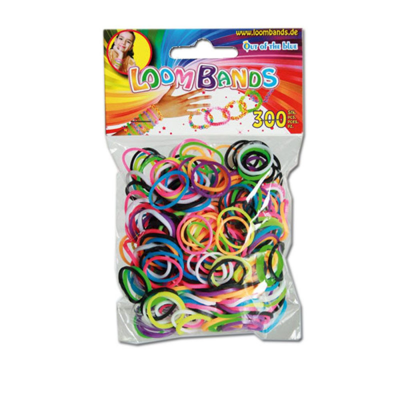 Bracelets d'élastiques multicolores loom bands